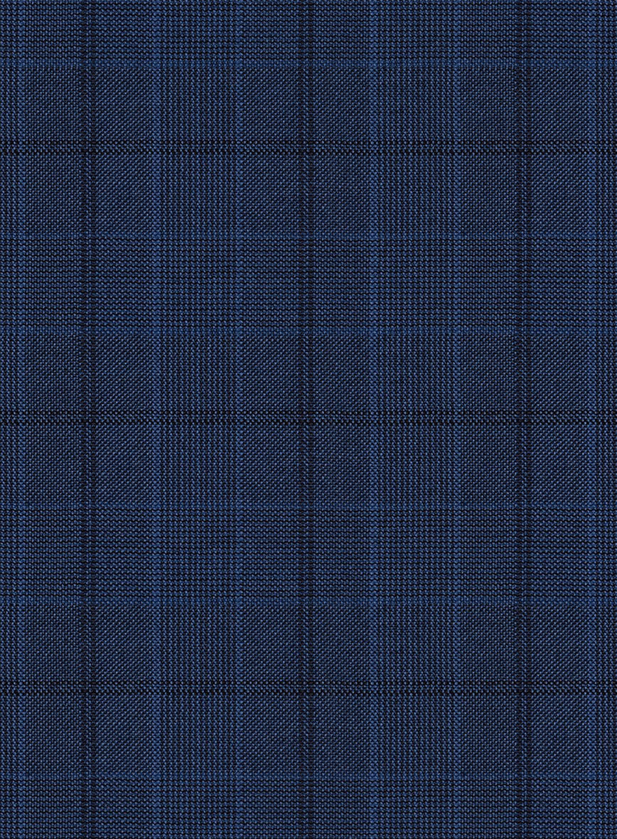 Scabal Natro Checks Blue Wool Jacket - Image 3