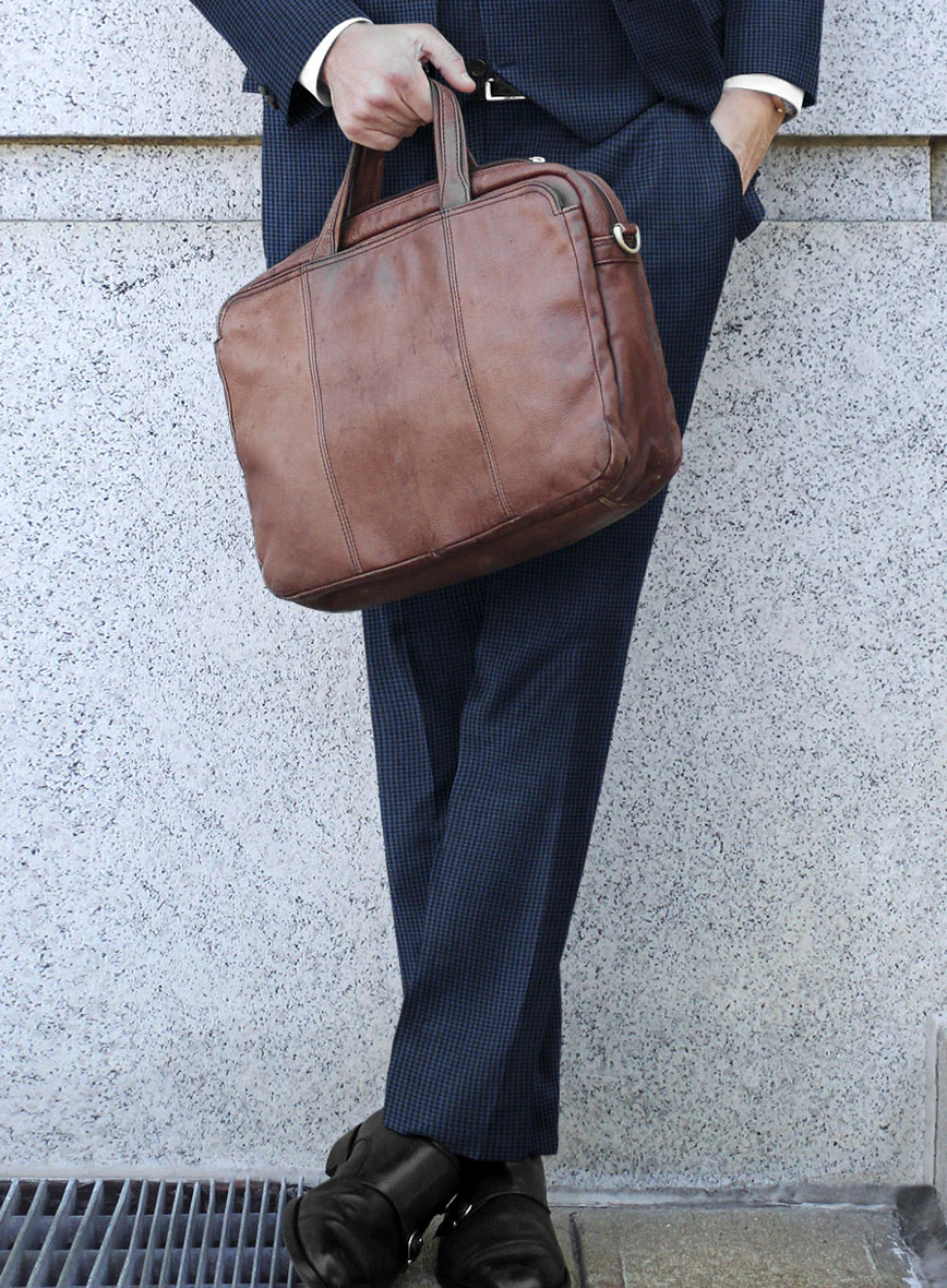Scabal Omiero Houndstooth Blue Wool Suit - Image 5