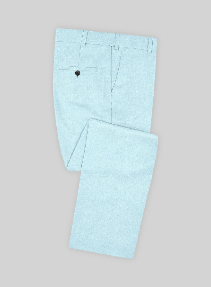 Scabal Pale Blue Wool Suit - Image 5