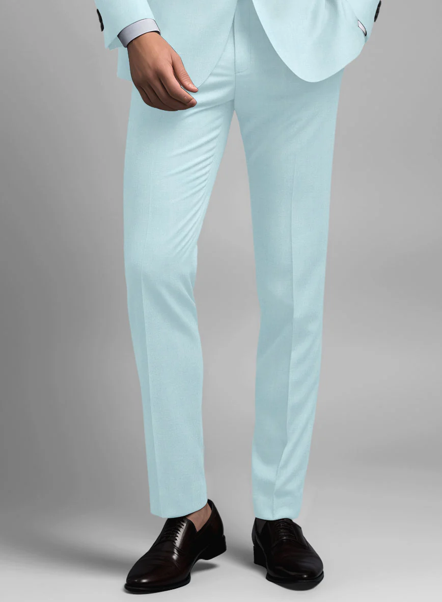 Scabal Pale Blue Wool Suit - Image 6