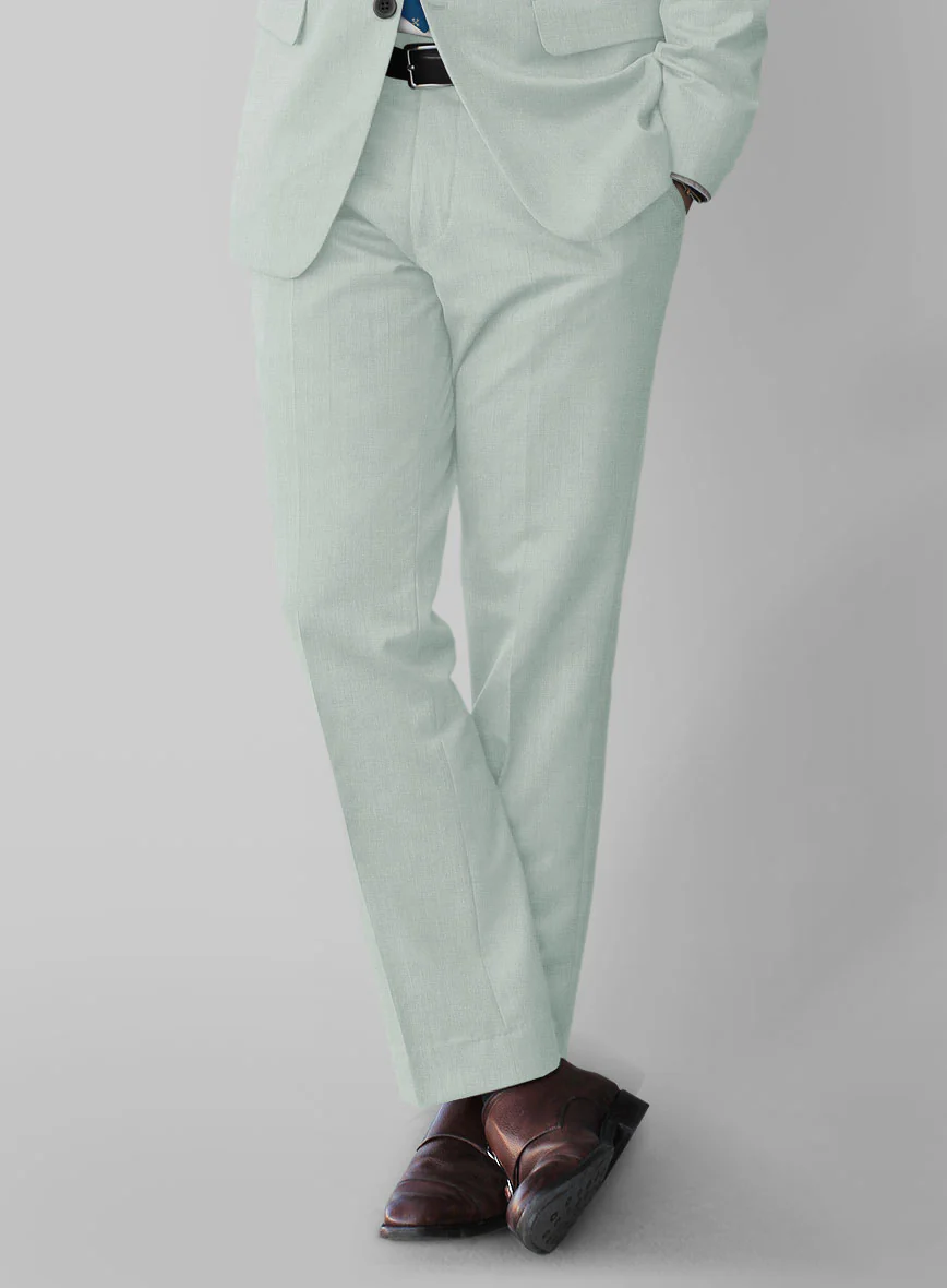 Scabal Pale Green Wool Suit - Image 4