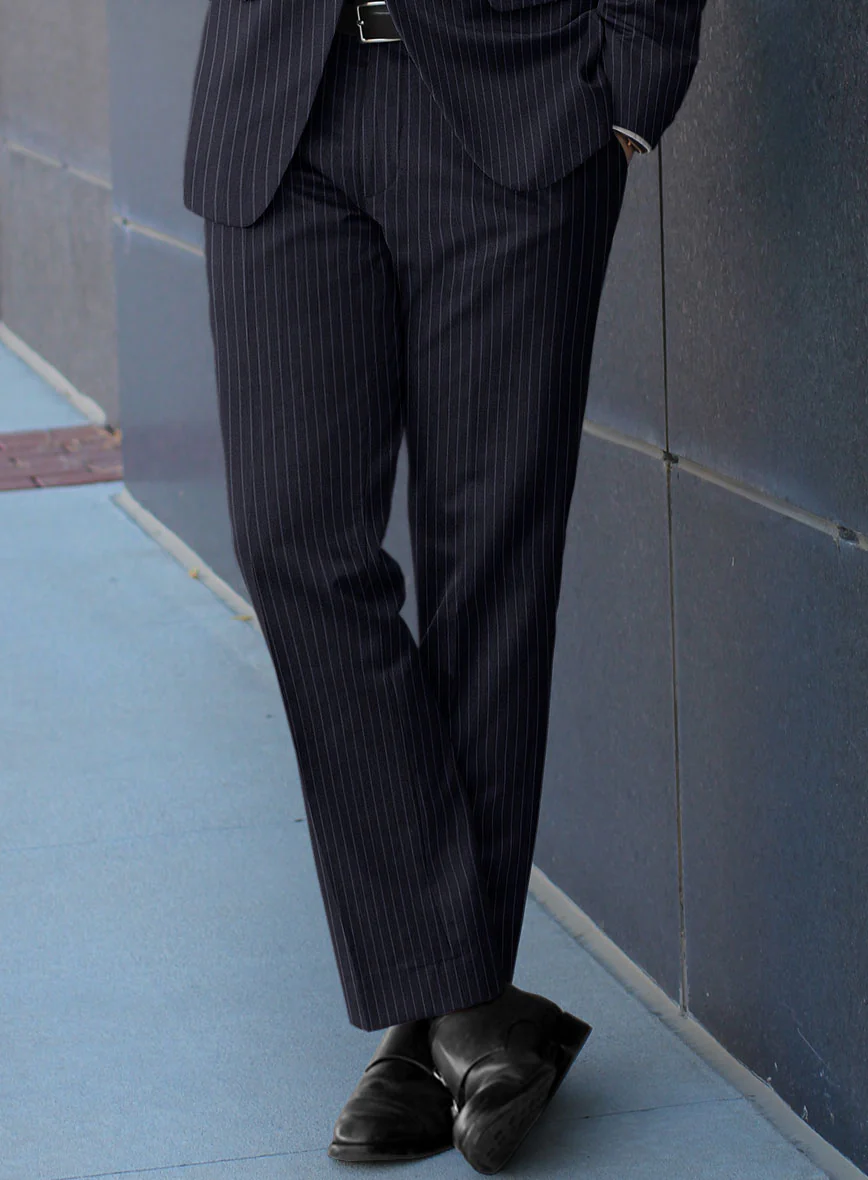 Scabal Paqui Stripe Blue Wool Suit - Image 5