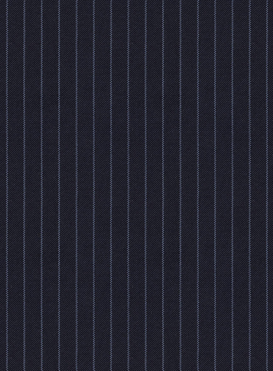 Scabal Paqui Stripe Blue Wool Suit - Image 7