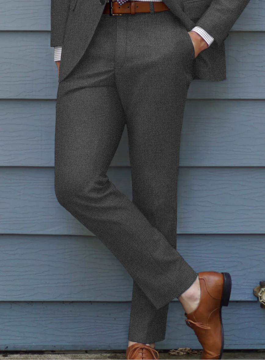 Scabal Parto Mid Gray Wool Pants - Image 2