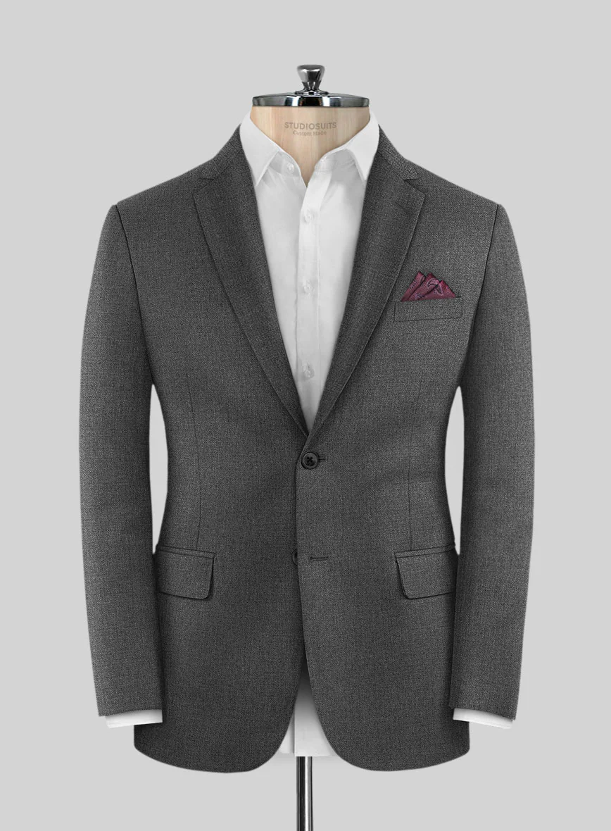 Scabal Parto Mid Gray Wool Suit - Image 3