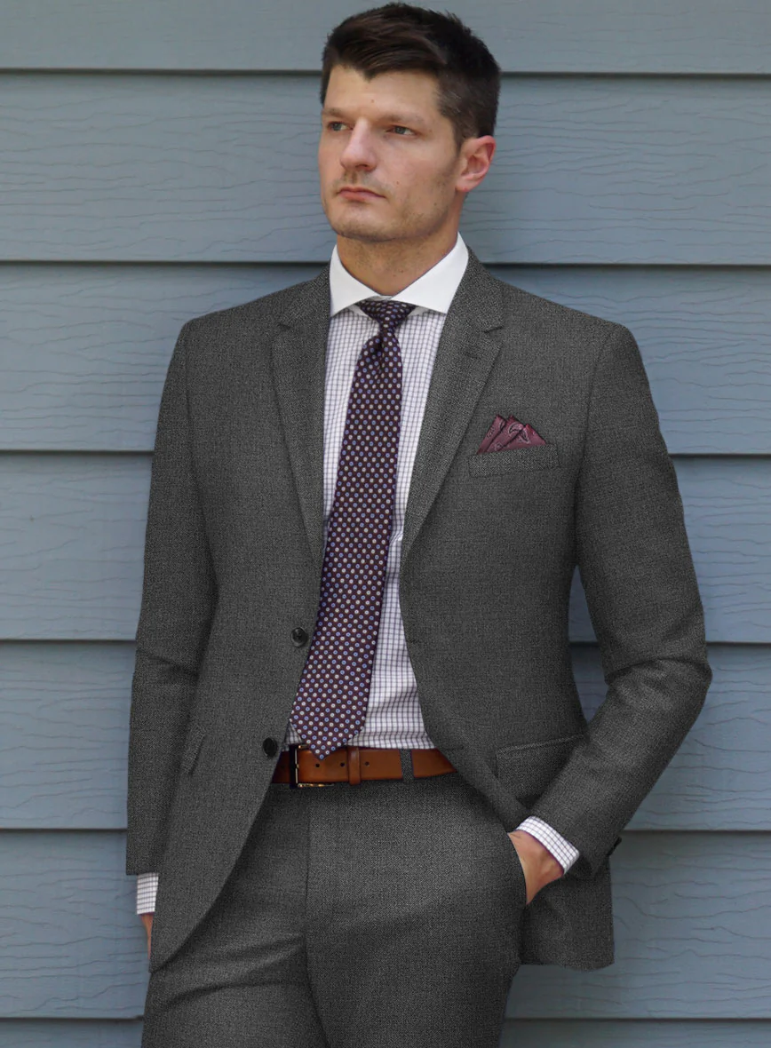 Scabal Parto Mid Gray Wool Suit - Image 4