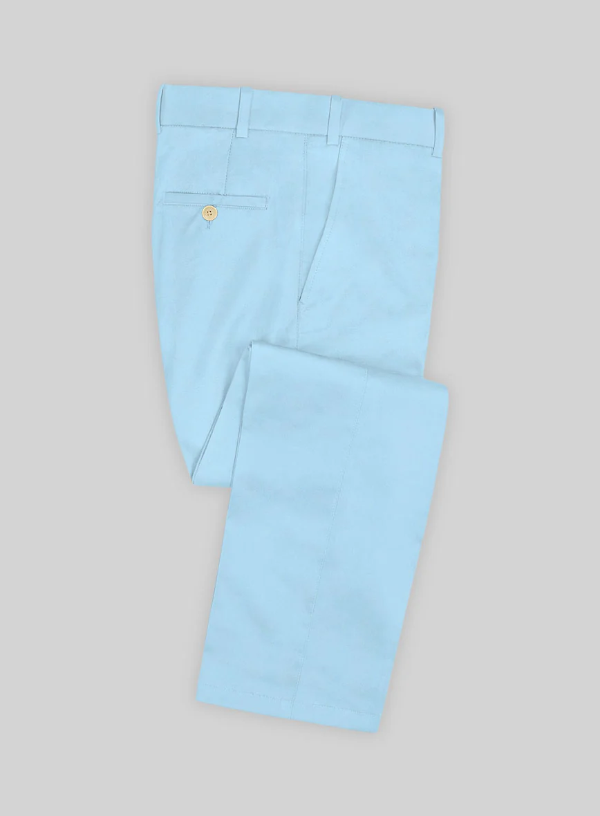 Scabal Pastel Blue Cotton Stretch Suit - Image 3