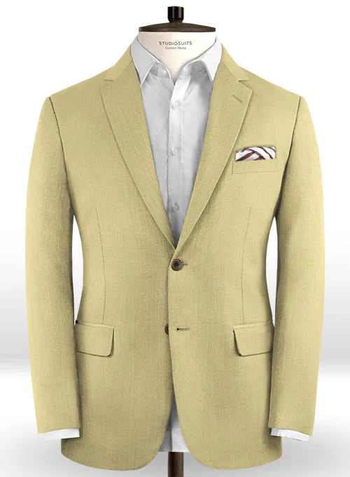 Scabal Pearl Khaki Wool Suit - Image 3
