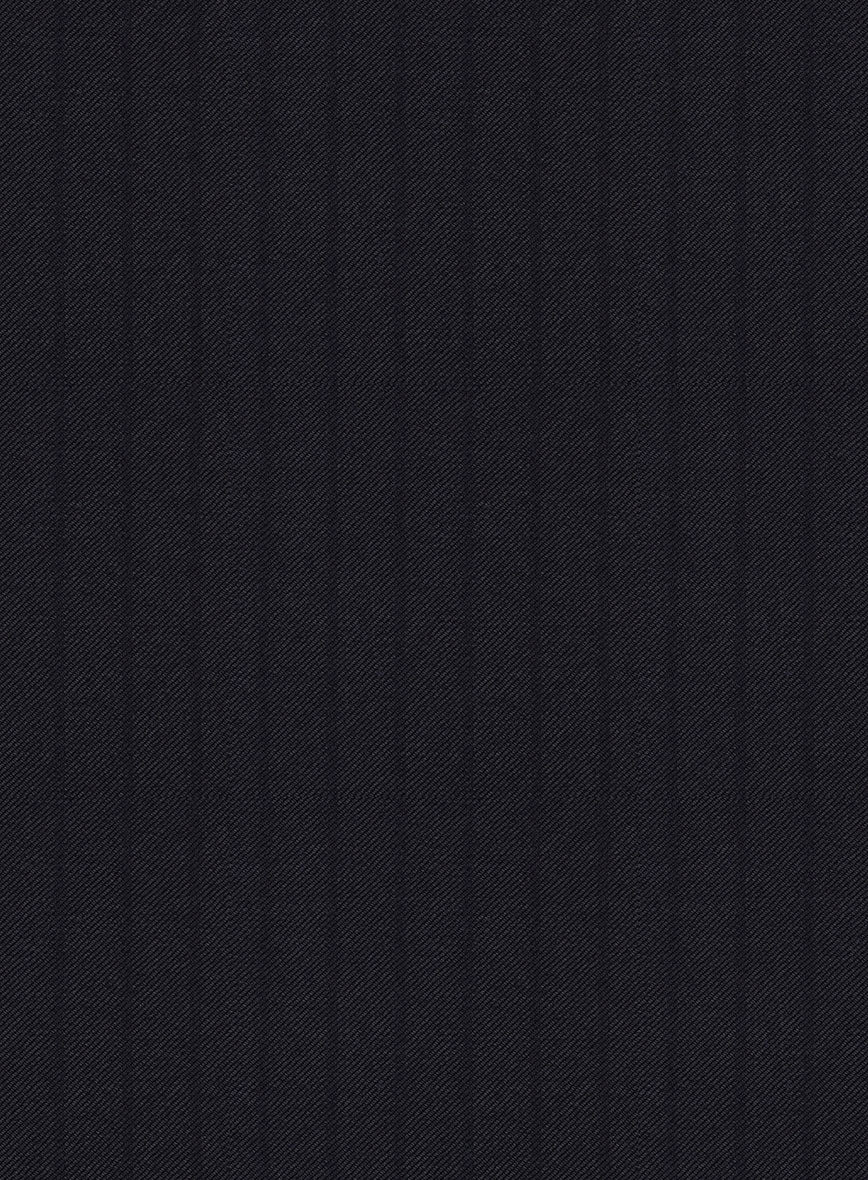 Scabal Pegico Stripe Blue Wool Pants - Image 3