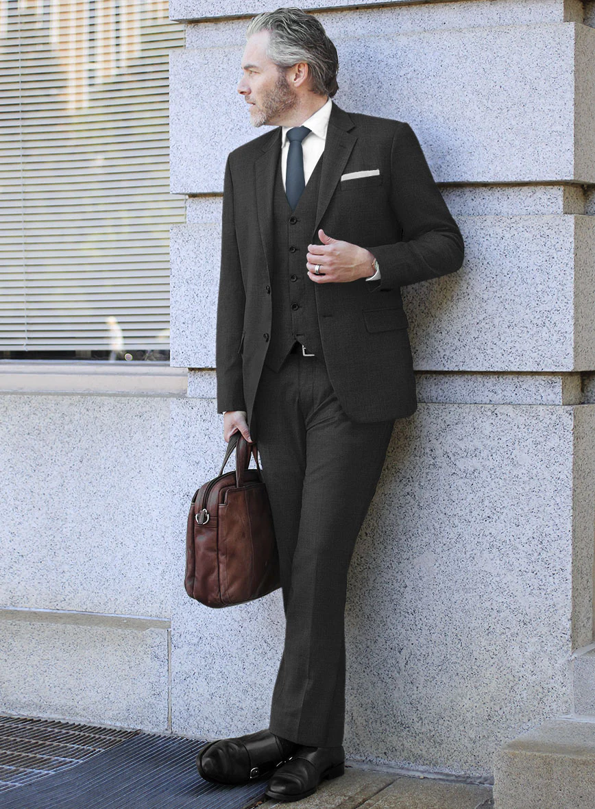 Scabal Perddi Black Wool Suit - Image 2