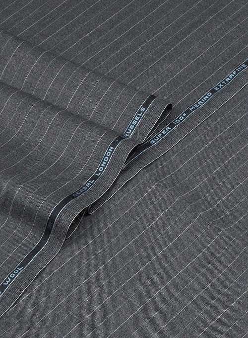 Scabal Peruzi Gray Wool Pants - Image 2