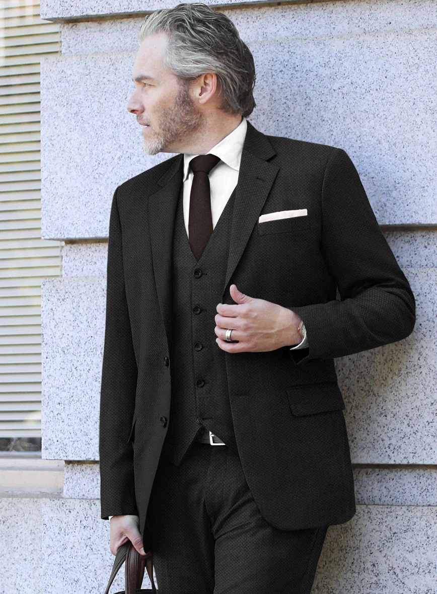Scabal Piche Charcoal Wool Jacket - Image 2