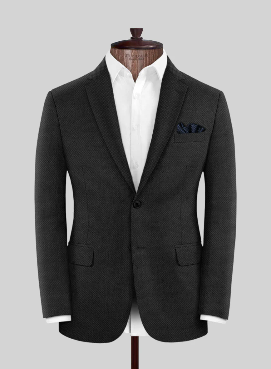 Scabal Piche Charcoal Wool Suit - Image 3