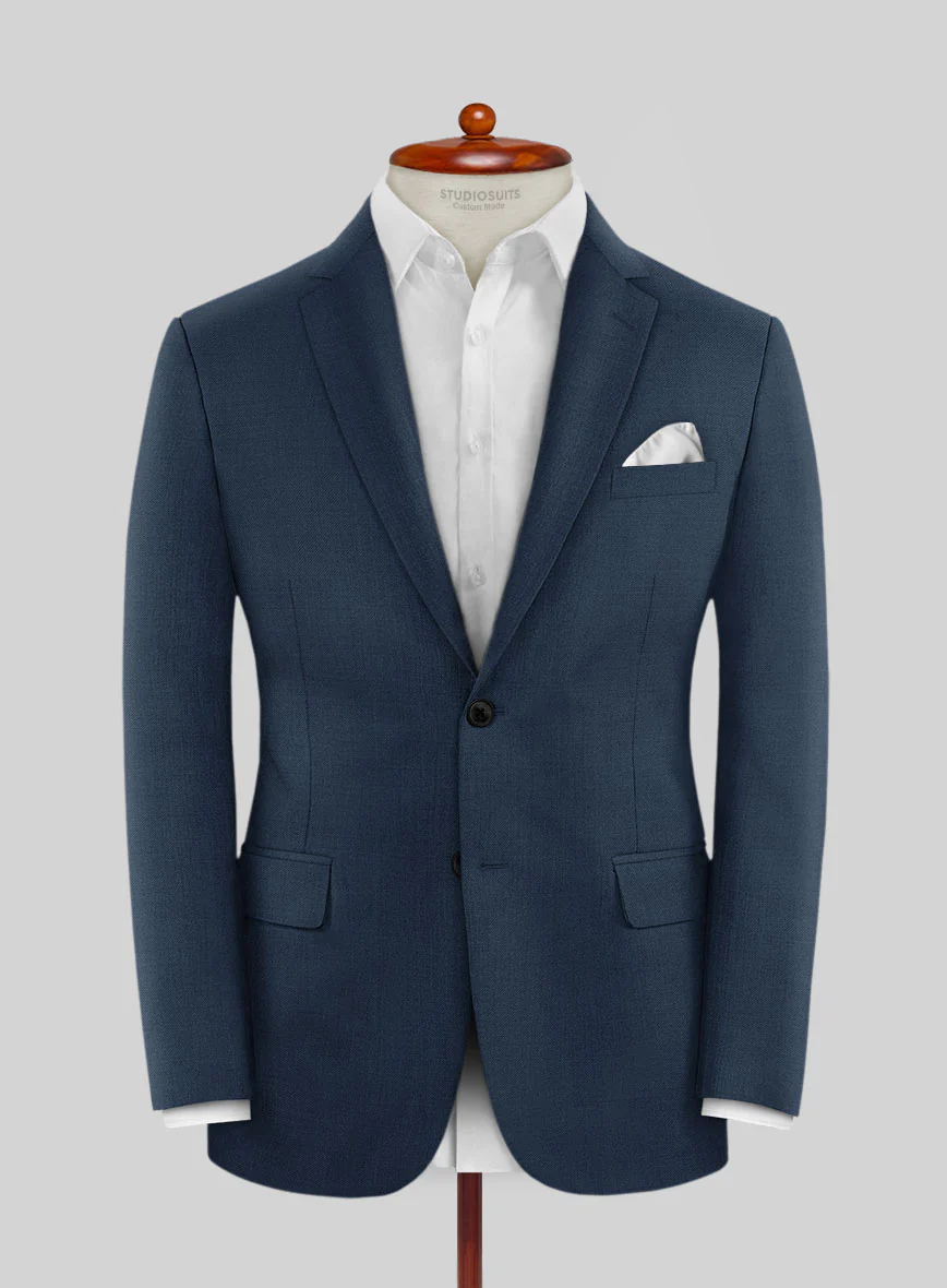 Scabal Potri Prussian Blue Wool Suit - Image 3