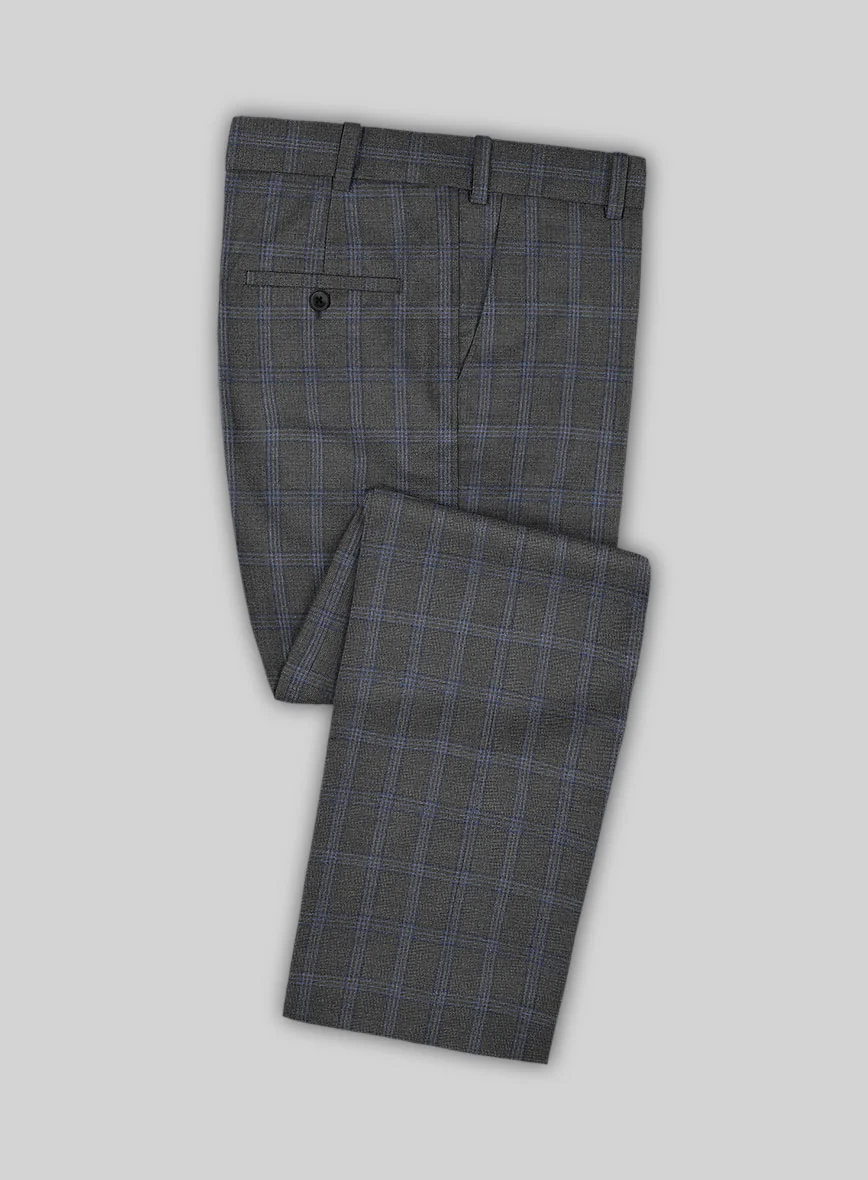 Scabal Quart Checks Gray Wool Suit - Image 6