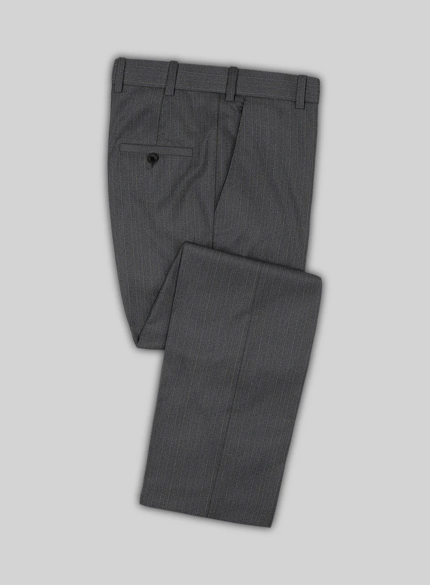 Scabal Rass Stripe Gray Wool Suit - Image 6