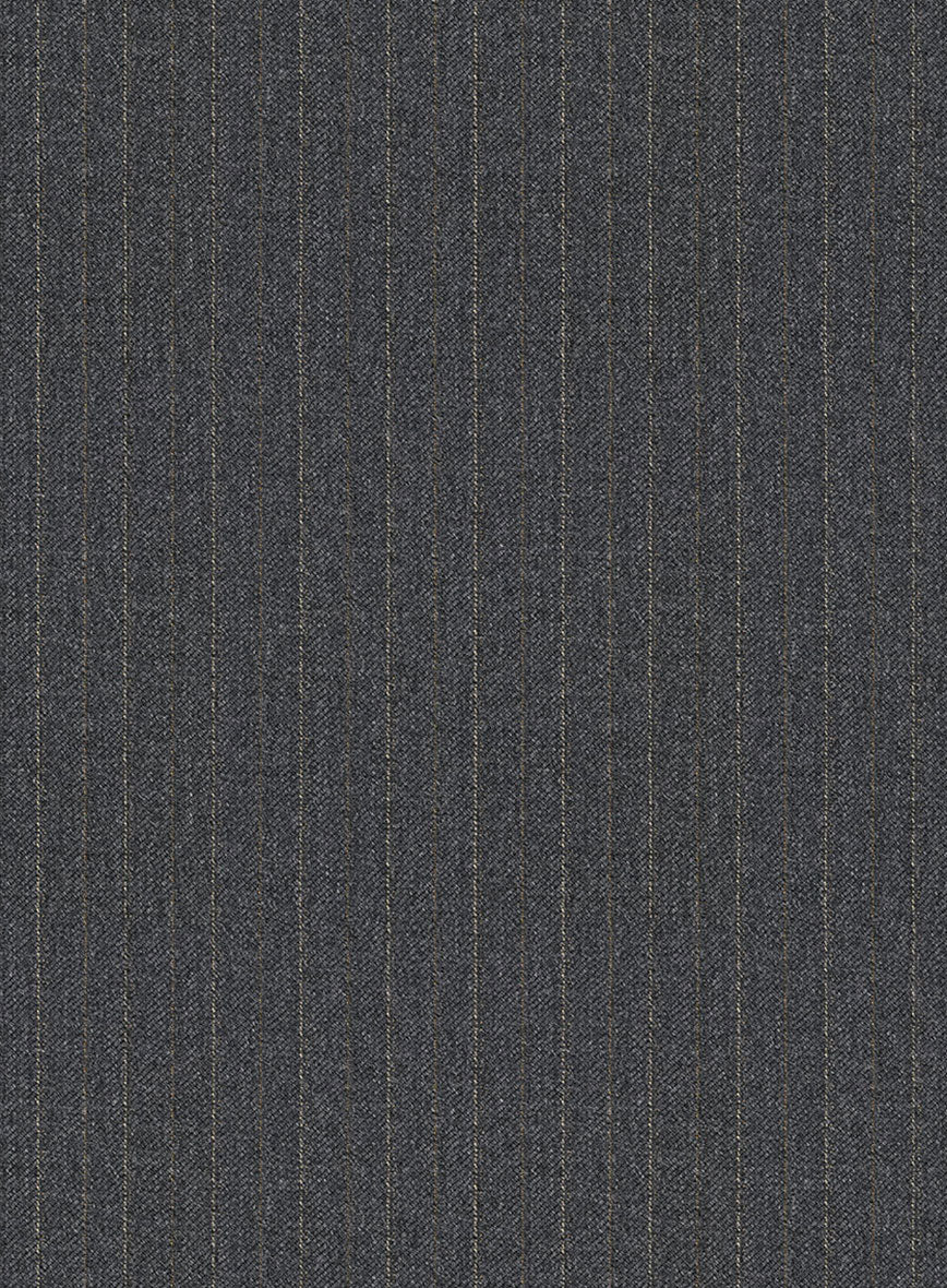 Scabal Rass Stripe Gray Wool Suit - Image 7