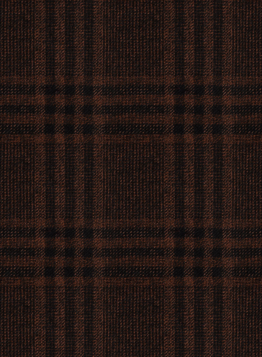 Scabal Rust Checks Wool Jacket - Image 3