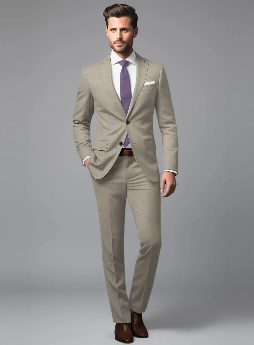 Scabal Sandune Beige Wool Suit - Image 2