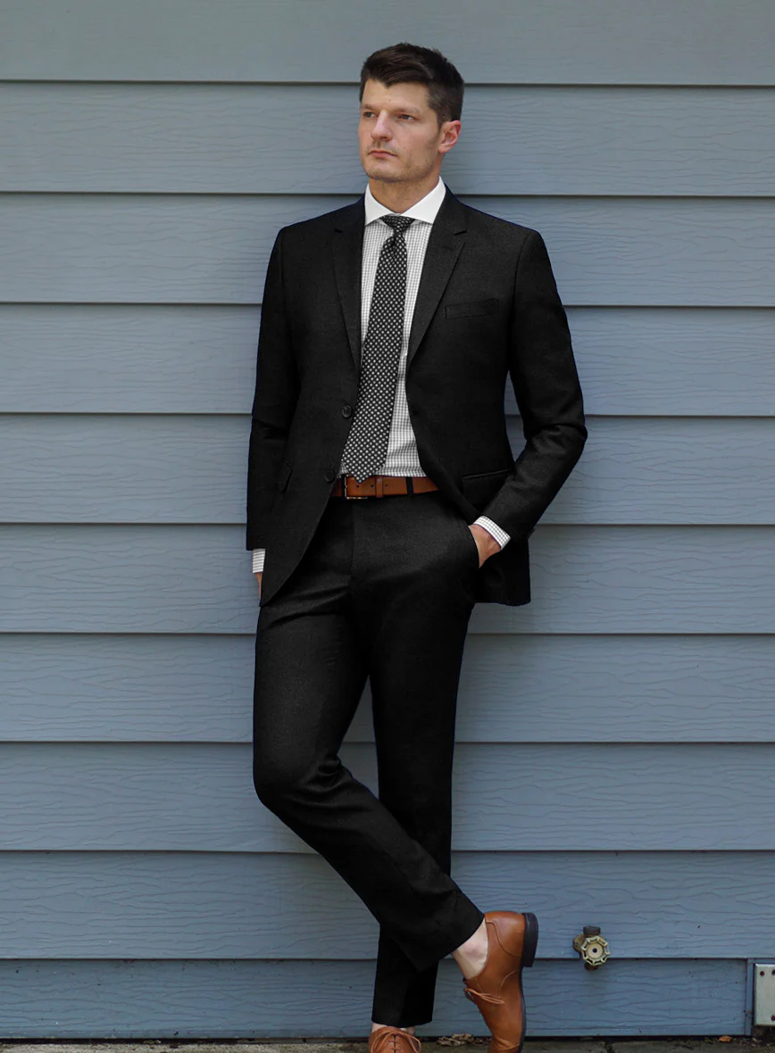 Scabal Sapphire Black Wool Suit - Image 2