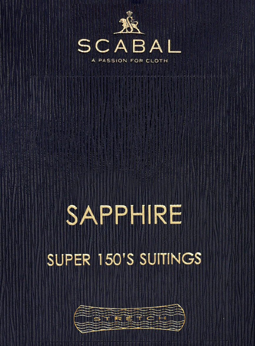 Scabal Sapphire Chalkstripe Gray Wool Suit - Image 7