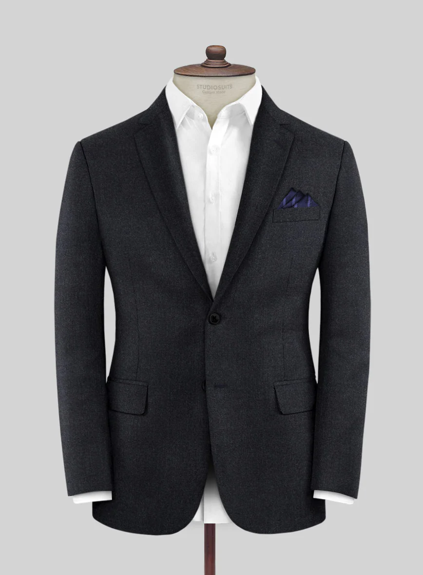 Scabal Sapphire Dark Gray Wool Suit - Image 3