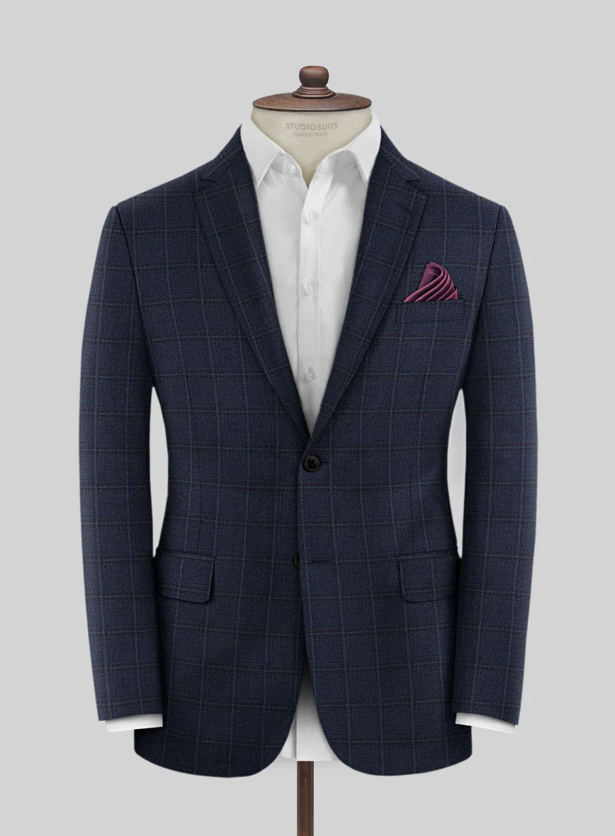 Scabal Sapphire Glen Blue Wool Suit - Image 3