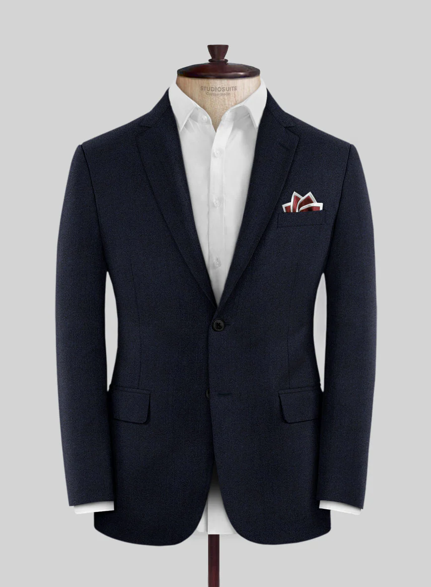 Scabal Sapphire Herringbone Blue Wool Suit - Image 3