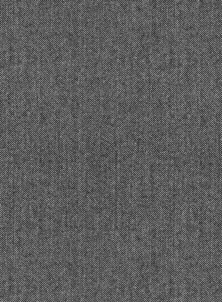 Scabal Sapphire Herringbone Gray Wool Suit - Image 6