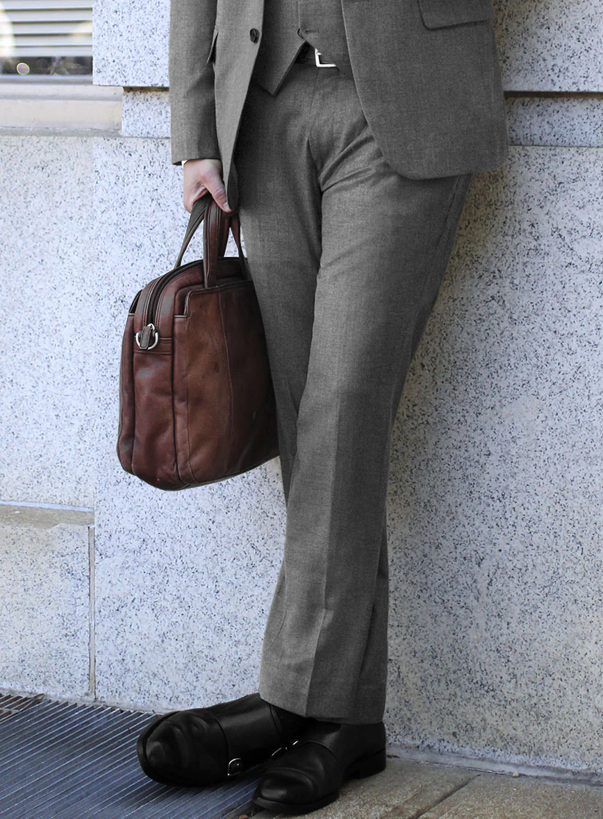 Scabal Sapphire Light Gray Wool Suit - Image 4