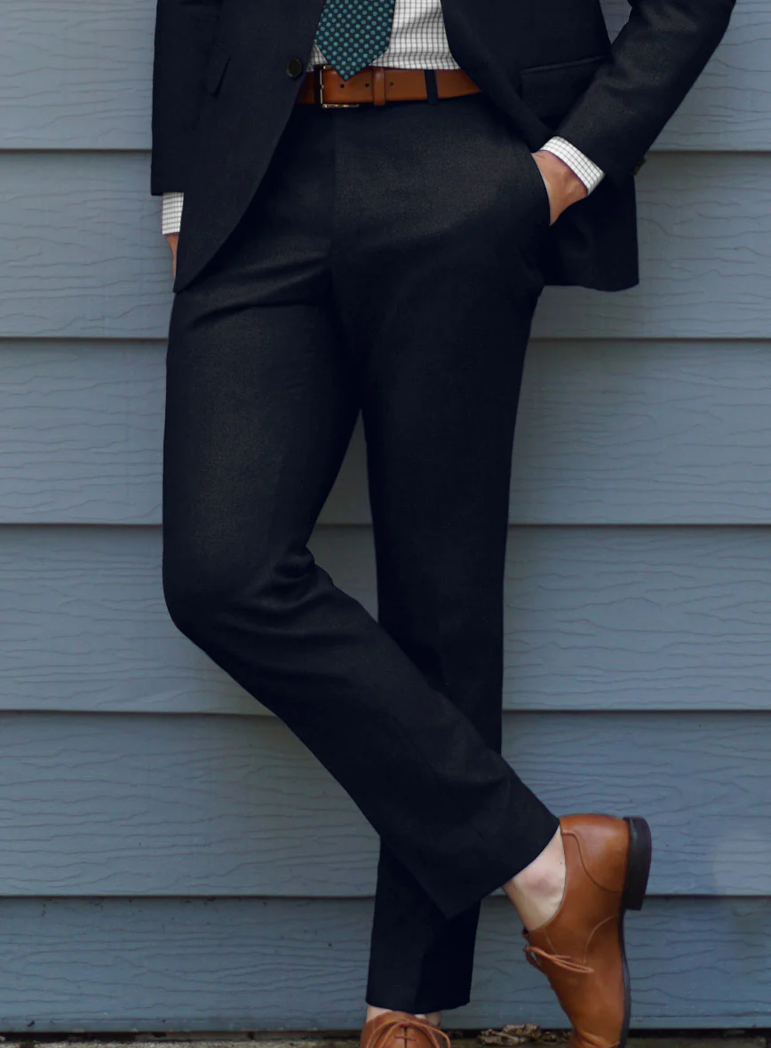 Scabal Sapphire Navy Blue Wool Pants - Image 2