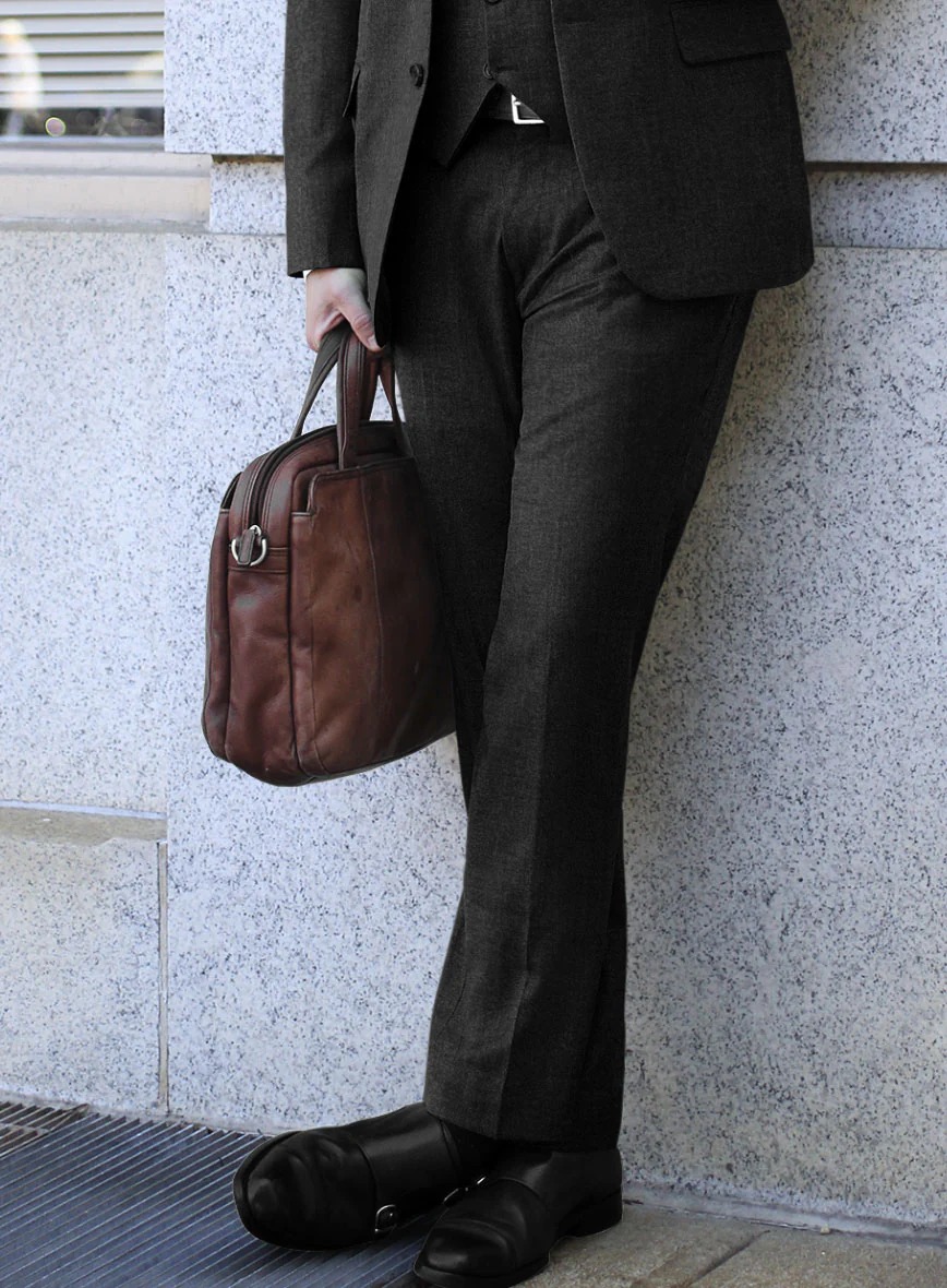 Scabal Sapphire Xelo Gray Wool Pants - Image 2