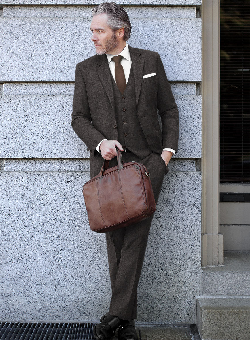 Scabal Sauri Brown Wool Suit - Image 2