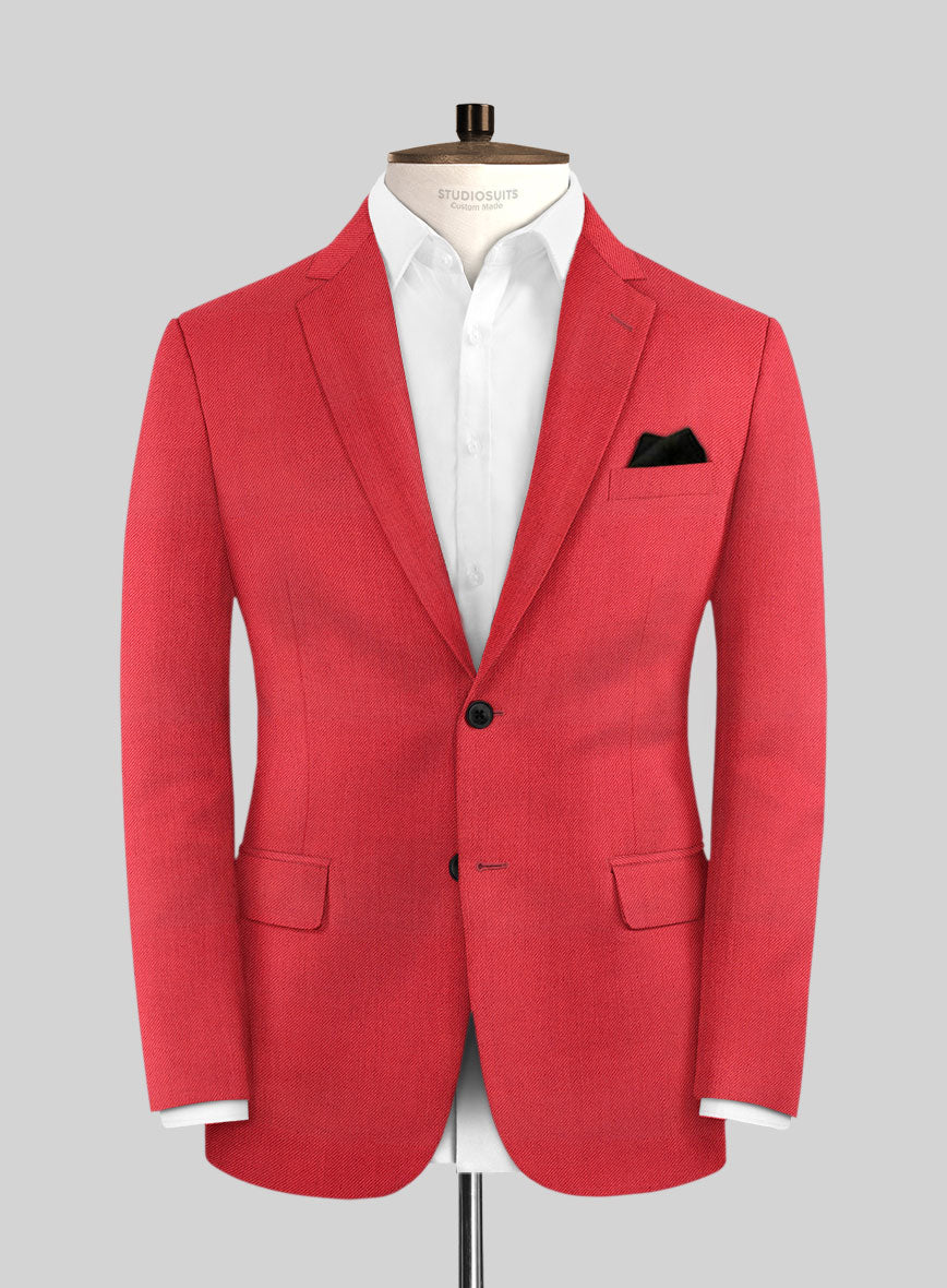 Scabal Scarlet Red Wool Suit - Image 3