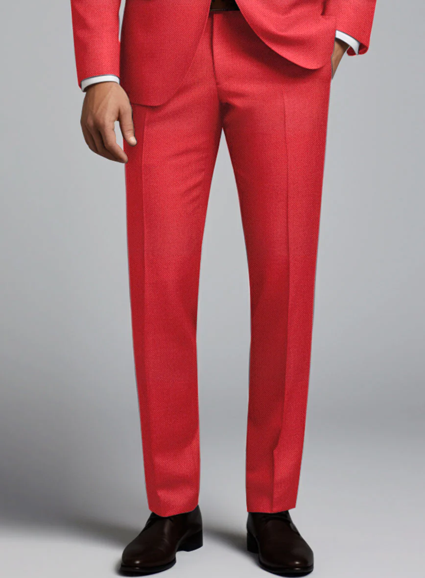 Scabal Scarlet Red Wool Suit - Image 6