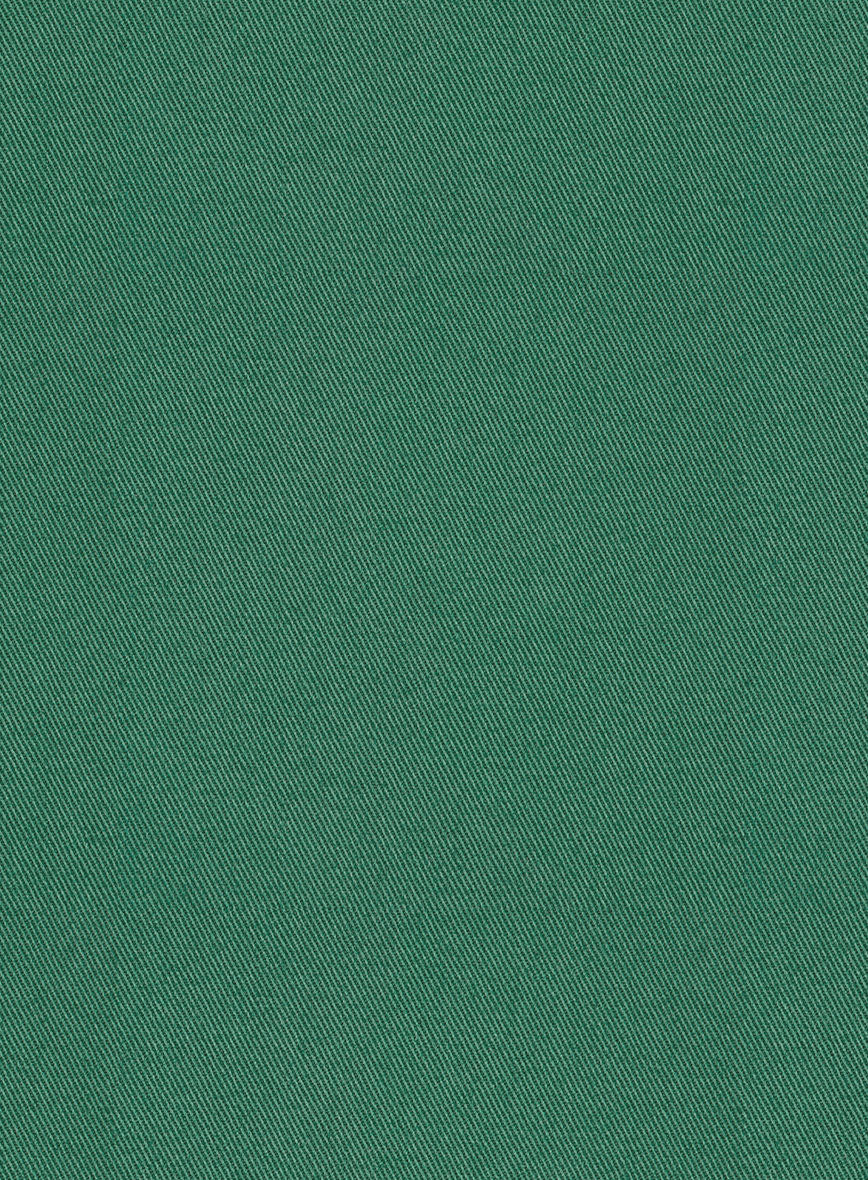 Scabal Sea Green Cotton Stretch Pants - Image 2