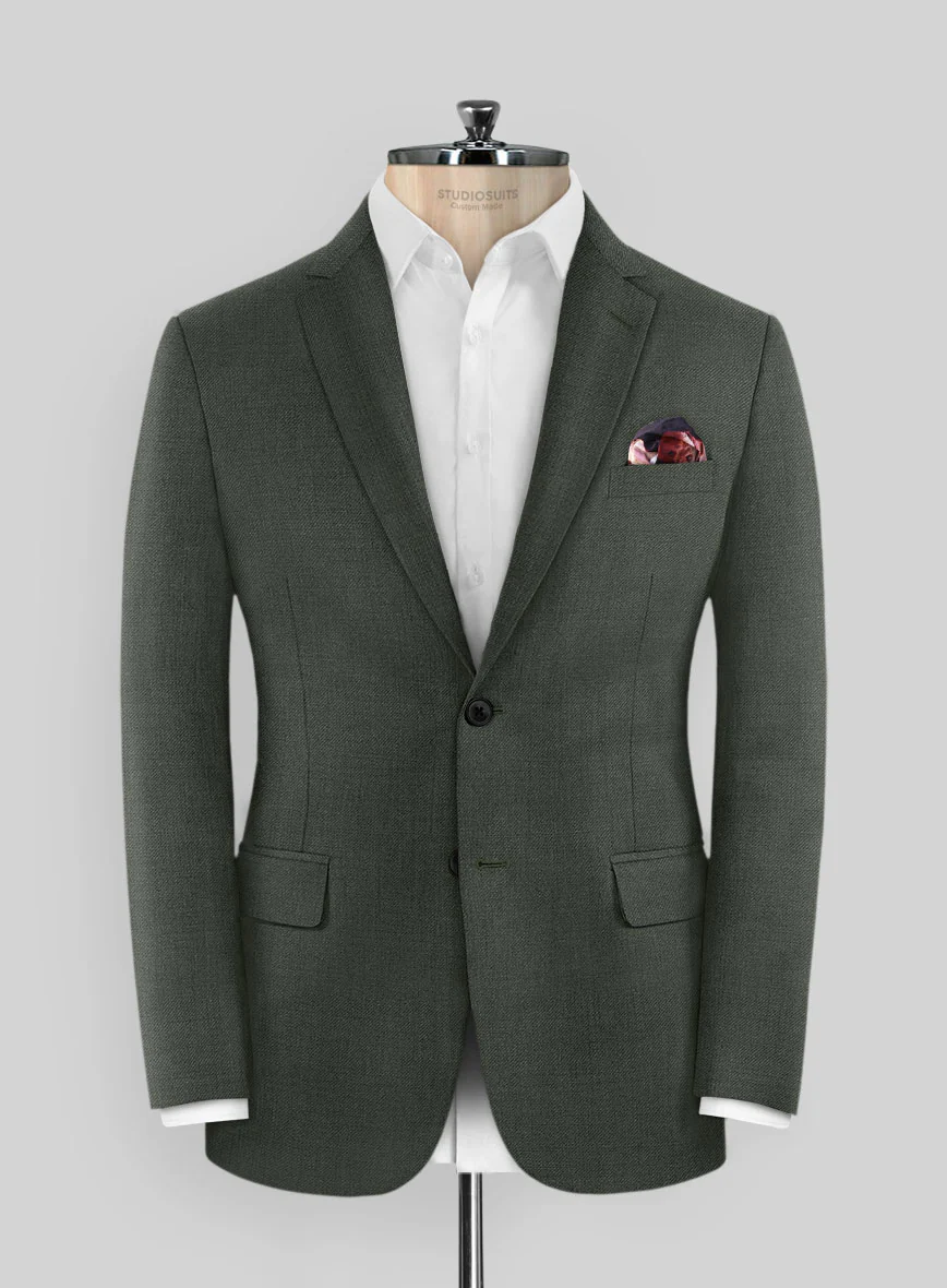 Scabal Seaweed Green Wool Suit - Image 3