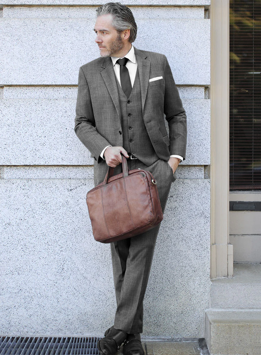 Scabal Segudo Twill Gray Wool Suit - Image 2