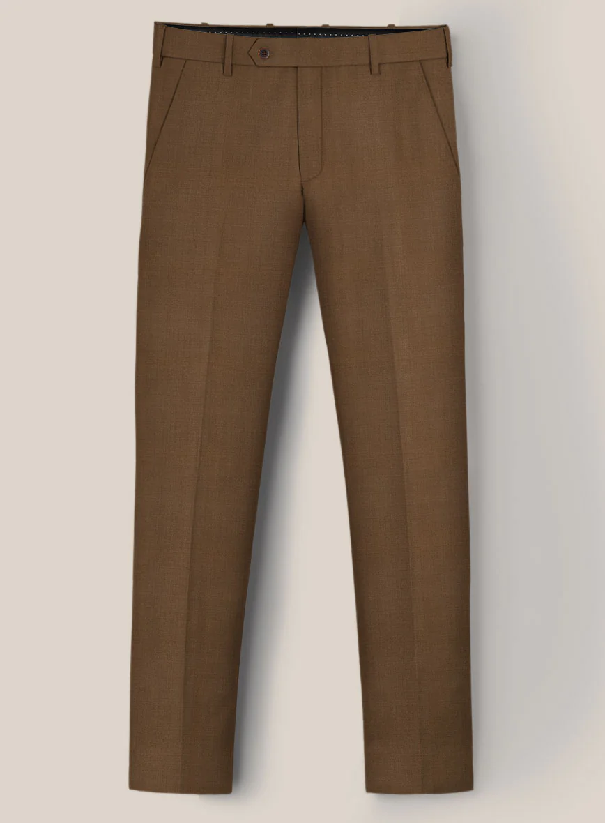 Scabal Sepia Brown Wool Pants - Image 2
