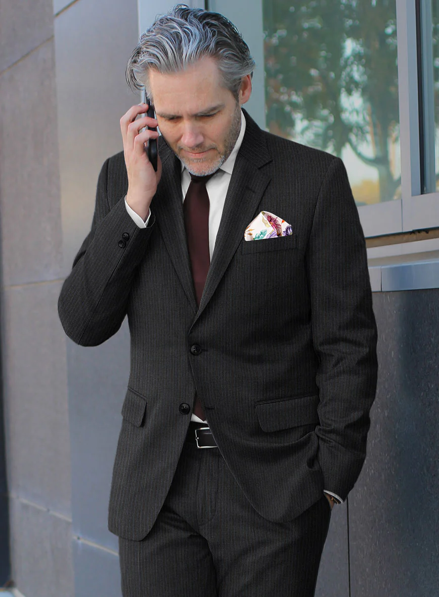 Scabal Sifro Stripe Gray Wool Jacket - Image 2