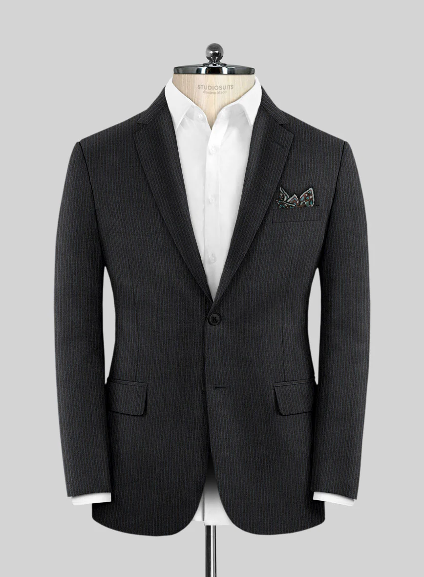 Scabal Sifro Stripe Gray Wool Suit - Image 3