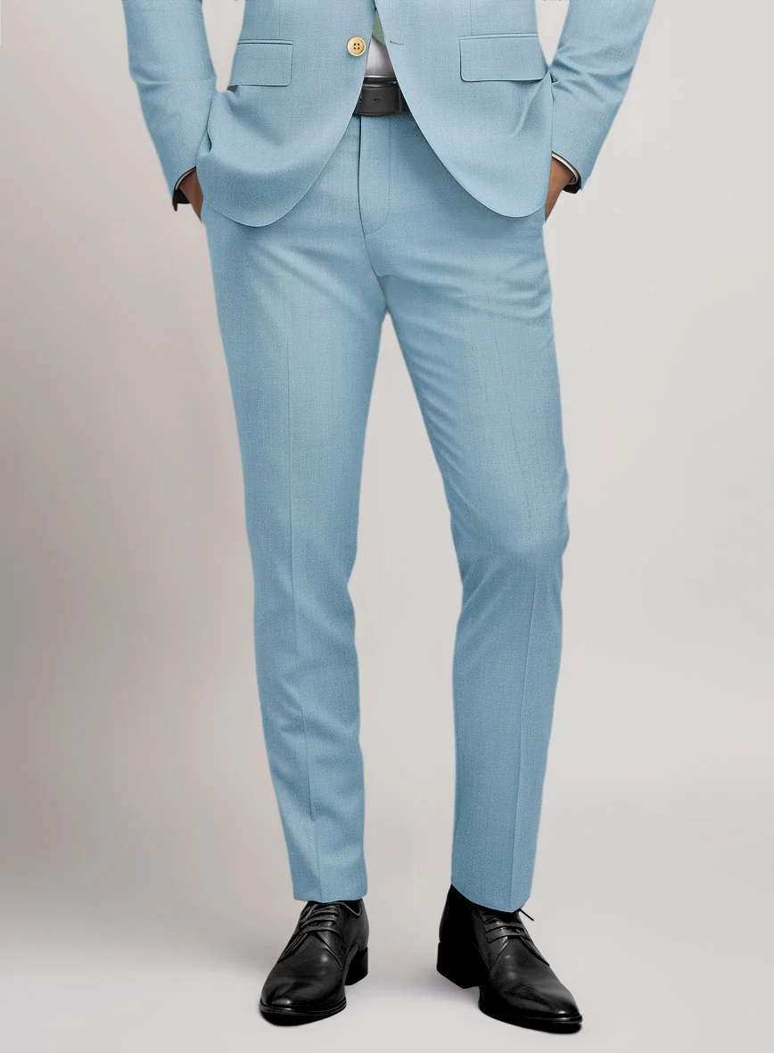 Scabal Sky Blue Wool Suit - Image 5