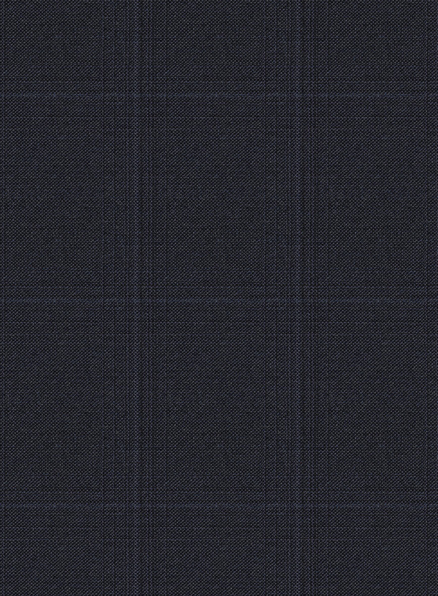 Scabal Sval Windowpane Blue Wool Suit - Image 7
