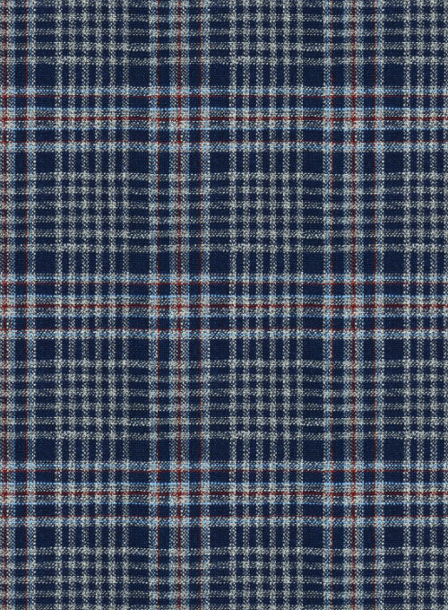 Scabal Taormina Pinni Blue Wool Silk Linen Jacket - Image 2