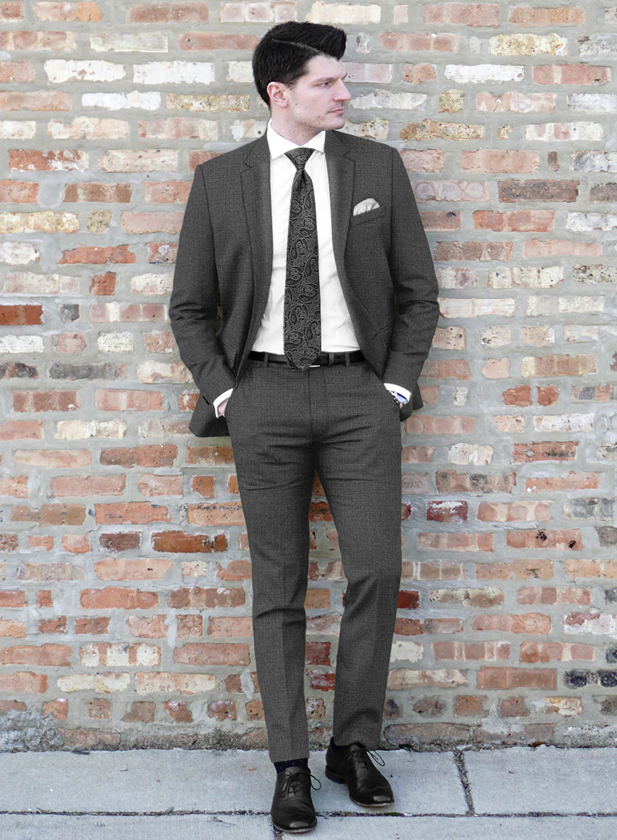 Scabal Tierra Twill Gray Wool Suit - Image 2