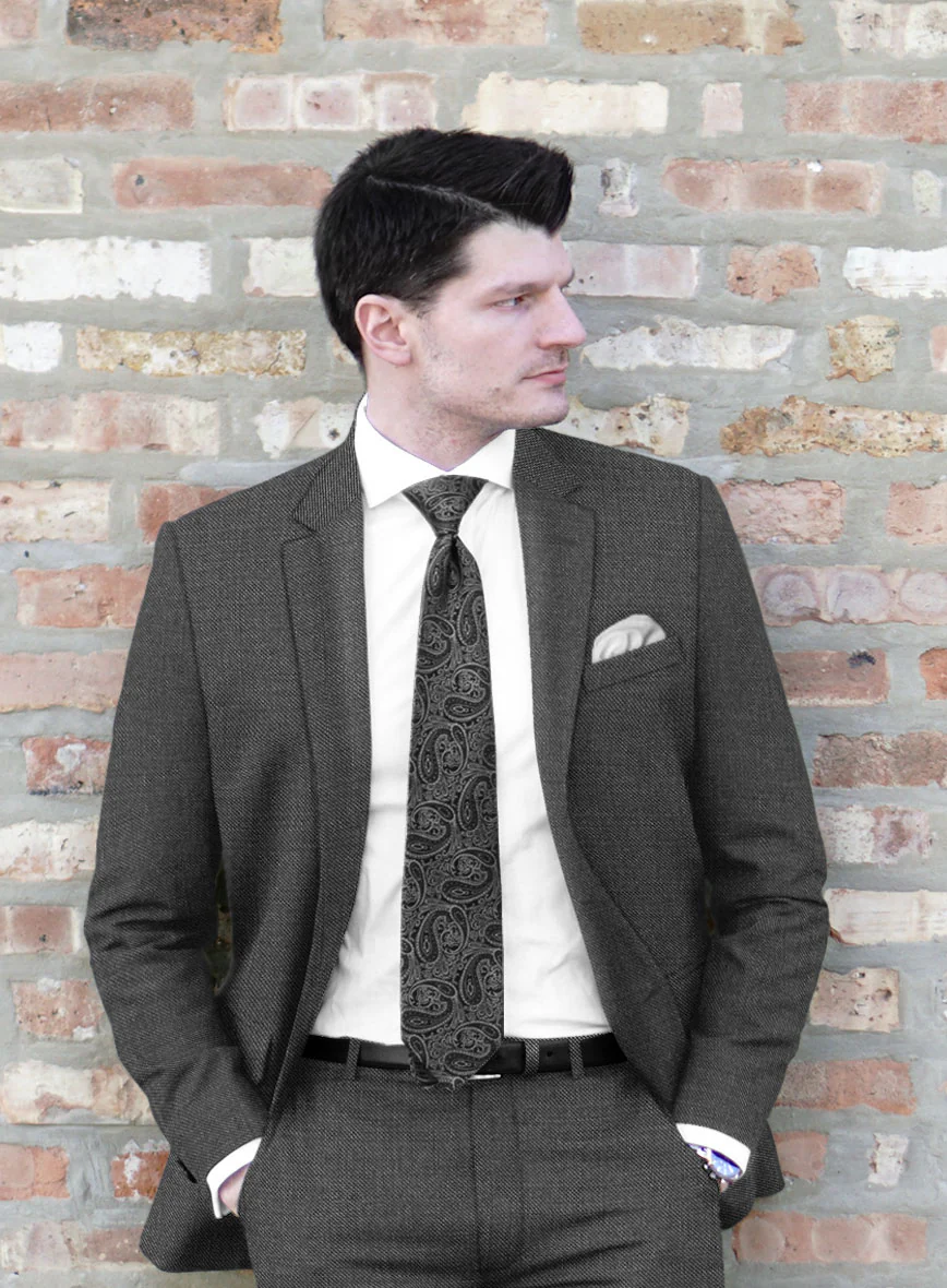 Scabal Tierra Twill Gray Wool Suit - Image 4