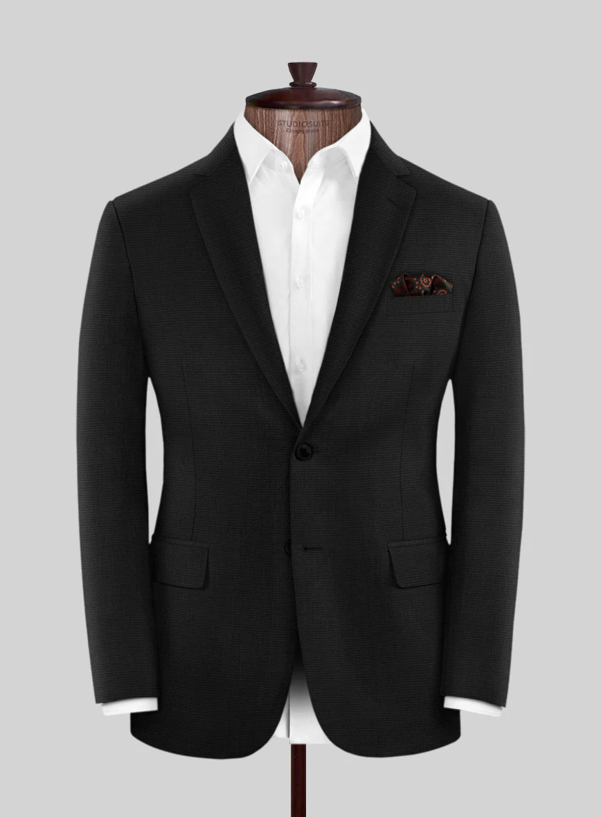Scabal Tolno Black Wool Suit - Image 3