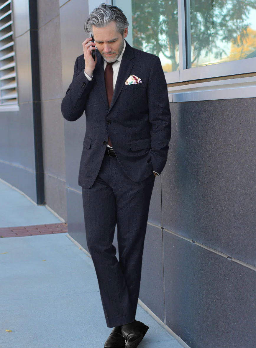 Scabal Tornado Abran Blue Wool Suit - Image 2