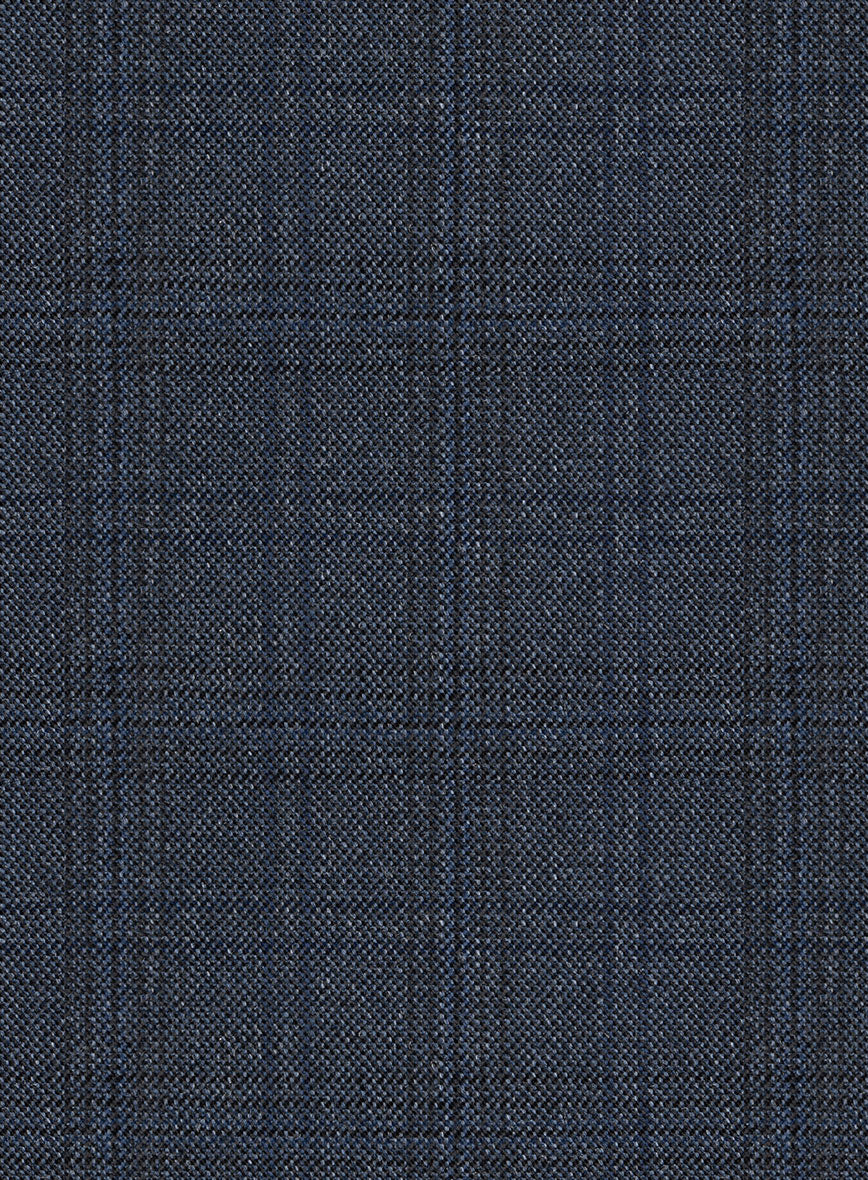 Scabal Tornado Checks Blue Wool Jacket - Image 2