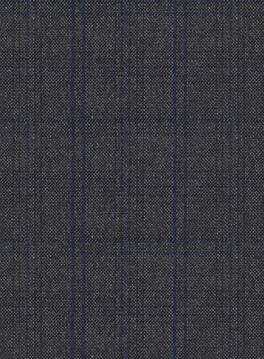 Scabal Tornado Checks Dark Gray Wool Jacket - Image 2